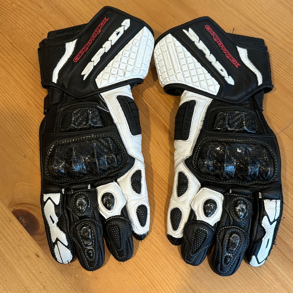 Motorcycle Carbo racing Leather gloves/ SPIDI